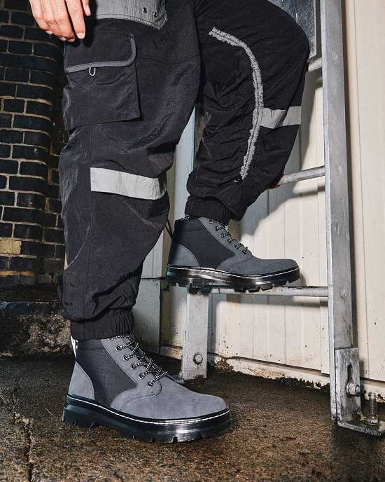 Botines Dr. Martens Bonny Trillium Utility Mujer Negros/Grises MX-59302